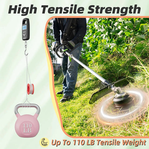 Replacement Weed Eater Line Spools Set For Craftsman String Trimmer CMZST0653 with 110 lb tensile strength in use