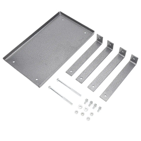 Hella Sturdy Electric Planer Stand With Heavy Gauge Aluminum Bracket Table For Woodworking Shops hardware components including bracket plate and mounting screws.