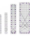 Pro Quilting Ruler Set For Patchwork And Sewing, Acrylic Templates, Precision Cutting Tools In Purple, Includes 4 Rulers of Varying Sizes.