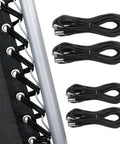 Heavy Duty Zero Gravity Chair Replacement Cords Set Of 4 Black with smooth metal tips beside a black fabric chair.
