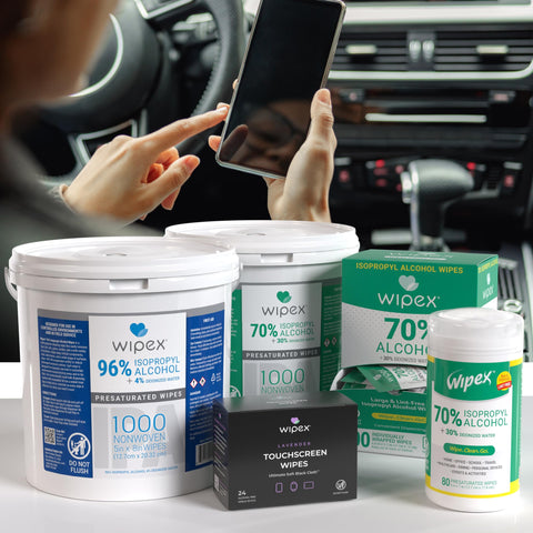 Alcohol Wipes For Electronics With 70 Percent Isopropyl Alcohol, Quick Dry Tech Cleaning Wipes For Computers iPhones And Household Gear
