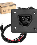 Premium 48V Delta Q Charger Receptacle Socket for Electric Golf Cart with black casing and wiring harness components.