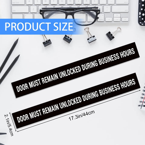 Two Pack Unlocked During Business Hours Door Sign For Glass Office Gate Please Do Not Lock The Door During Working Hours Self Adhesive