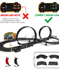 Totally Electric Slot Car Race Track Set For Kids Dual Color Cars Loop Flyover Beginner Friendly Easy Assembly set with track layout