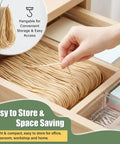 Hand selecting from 300 Large Rubber Bands For Everyday Use Size 117A 7 Inch By 1/16 Inch Beige Stretchy Elastic Bands in a drawer