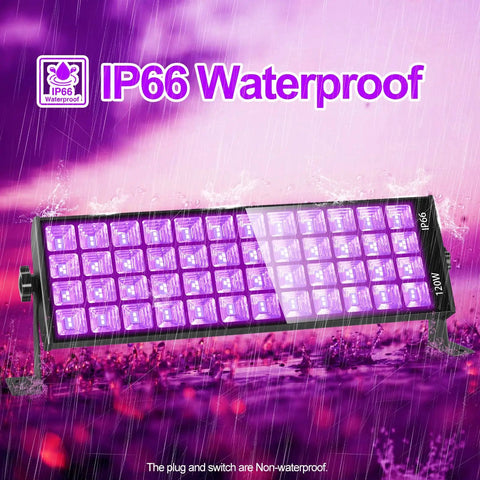Three Pack Led Black Light Bar Ultraviolet Lamp 385 To 400 Nanometers For Home Parties Clubs Stage Decor IP66 waterproof