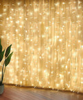 Pink Curtain Lights Eight Modes With Memory Function For Window Decor Six Point Six Feet By Six Point Six Feet Led Fairy String Lights