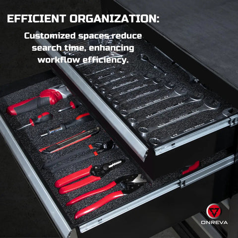 Tool Box Foam Inserts 4 Pack With Two 16x12x2 In And Two 16x12x1 In Cushioned Case Liners Tool Shadow Organizer Sheets in drawer