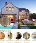 Exterior view of a modern house with hinge detail, promoting use of 20 Pack Heavy Duty Concrete Anchors And Screws Kit For Hollow Walls.