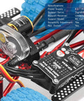 Close-up of Upgrade 30A Brushless ESC And 1621 3500KV Brushless Motor With Transmission Combo Kit installed on SCX24 RC crawler.