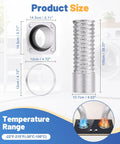 Diagram showing Magnetic Dryer Vent Kit With Quick Connect For Easy Snap On And Off, Airtight Seal, 4 Inch Extendable Flexible Duct Hose