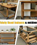 Various DIY projects using Beefy 8 Pack Workbench Corner Brackets Kit For DIY Tables And Shelves with 2x4 steel L brackets.