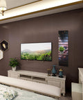 Vertical Slatwall Art Panel 12 In W By 40 In H With Dope Deep Space Stars Graphic Prelaminated MDF Slatwall Panel for decor