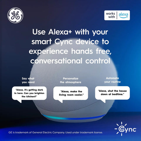 Effortless Install Paddle Dimmer Smart Switch With Matter Ready Wiring And Alexa Support For Smooth Lighting Control Dead Simple Neutral Hook Up And Custom Scenes For Traditional Bulbs with GE Sync device for hands-free control.