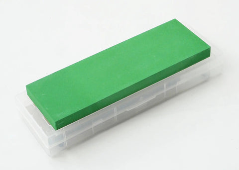 Goken New Medium Whetstone For Professionals Grit 1000 8.3 By 2.8 By 0.6 Inch Japanese Water Stone with storage case on white background