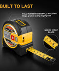 2 In 1 Laser Tape Measure With Auto Lock Magnetic Hook, 135 Ft Laser Range And 16 Ft Manual Tape, Pythagorean Area And Volume Calculations, Ft And In Plus Metric Units, Non Digital Handy Measuring Tool For Quick Precise Measurements with rubber housing and nylon blade