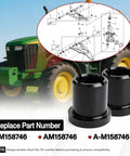 Kick The Dust With These Heavy Duty 12 Pc Suspension Bushings Upper Lower A Arm Isolators Fit John Deere Gator Xuv part numbers M158746 and AM158746 close-up.