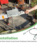 Installation of Beefed Up Trailer Brake Hydraulic Surge Actuator Breakaway Cable Assembly for DA10 DA16 DA20 DA91 Actuators