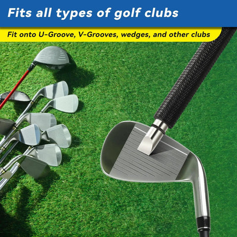 All-In-One Golf Club Cleaner Kit With Water Brush, Groove Sharpener, And Microfiber Towel - 3-In-1 Golf Cleaning Kit for club grooves