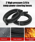 Beefed Up Heavy Duty Power Steering Hose Kit For Gear Box Or Rack And Pinion And Return To Reservoir AN6 Hydraulic Hoses