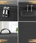 Close-up of Fireproof Waterproof Document Bag With Lock Portable Organizer's zipper lock and fabric details.