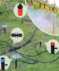 256Ft Drip Irrigation Kit For Backyard Garden Greenhouse That Keeps Your Lawn Lush With 210Ft 1/4 Inch Tubing 46Ft 1/2 Inch Hose