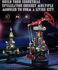 Navi Lighthouse Mechanical 3D Puzzle Lighted DIY Building Set for Adults featuring complex mechanical structures with gears and lights.