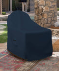 Adirondack Chair Cover Waterproof UV Weatherproof All Season Outdoor Furniture Cover With Air Vent And Drawstrings 34 W x 40 D x 36 H Blue Rugged Durable Tear Resistant on patio
