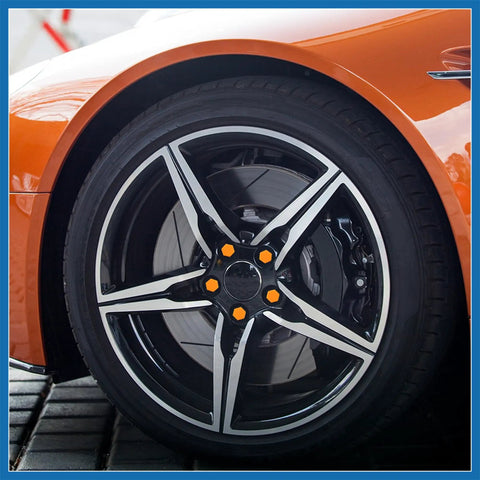 Universal 21mm Orange Silicone Wheel Nut Covers 20 Pack Lug Nut Hub Bolt Caps For Most Cars Rim Screw Caps Tyres Durable