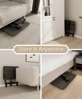 Mobile Folding Desk With Pneumatic Sit Stand No Tools Needed Setup Hassle Free 25 Inch Portable Laptop Desk stored easily