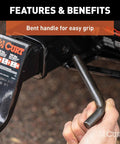 Black Trailer Hitch Pin And Clip With Five Eighths Inch Diameter Fits Two Inch Receiver For Ball Mounts And Trailer Accessories Easy Grip With A 105 Degree Bend For Class 3 4 And 5 Hitches installed
