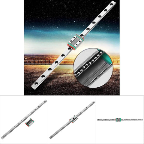 Super Durable Miniature Linear Rail Guide Equipped With A Slick Bearing Steel Slide Carriage For Ultra Snappy Motion On 3D Printers And Tight Tolerance Maker Projects