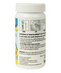 Top Shelf Six In One Aquarium Water Test Strips For Freshwater And Saltwater Tanks instructions on usage container.