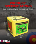 Beast Mode Archery Target Bag For 450 FPS Practice Cube Field Point Target with bullseyes, 19.5" yellow bag with handles.