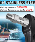 Three Eighth NPT Pressure Washer Swivel Fitting Anti Twist Connector 360 Degree Stainless Steel Male To Female For Hose And Gun Kink Free Joint Two Pack, 304 steel