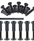 40 Sets Black M6 Bolts And Nuts Cap Nuts Assortment Kit With 2 Matching Drive Tools For TV Stands Cribs Leather Goods Belts Purses Saddles And More Hardware Replacement