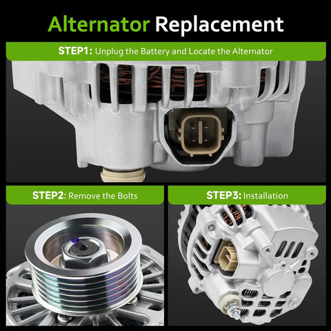 Installation guide for New 1.7L L4 Alternator Replacement For 2001-2005 Honda Civic And 2001-2005 Acura EL High Output