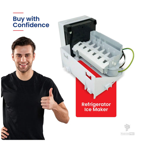 Icemaker Replacement For Whirlpool Refrigerator No Fuss DIY Friendly Easy Install Compatible With WPW10251076 with person
