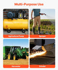 Image showcasing multi-purpose use: agricultural pump, sprayer, harvester, grinder for Heavy Duty 3 HP Single Phase Electric Motor.