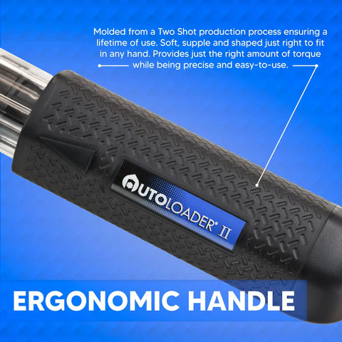 Close-up of ergonomic handle on Magnetic 6-In-1 Screwdriver Multi Tool With Auto Loading Barrel showing textured grip.