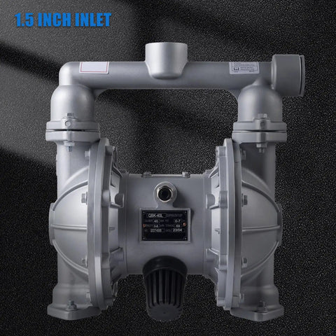 Tough As Nails Air Operated Double Diaphragm Pump Featuring One Point Five Inch Ports And Polypropylene Construction For Reliable Waste Oil And Chemical Transfer At 50 Gpm, close-up view.