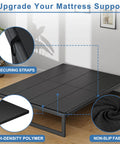 Heavy Duty Queen Bunkie Board Featuring Top Notch High Density Polymer Support With Dead Nuts Secure Straps For A Zero Fuss Low Profile Mattress Foundation That Delivers Rock Solid Stability Every Time, showing polymer support and securing straps.