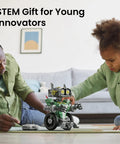 Child and adult building Totally Fun 727-Piece 5in1 Robot Car Kit With Remote Control For Kids Aged 8 To 14 - STEM Coding Robotics Toy.