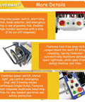 Control panel of Automatic Carton Sealer And Strapper All In One Box Packing Station with emergency stop and operation buttons.