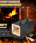 Beefy Portable Propane Gas Forge With Double Burner 2600F Forging Furnace for Blacksmithing Farrier and Knife Making