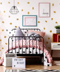 Boho Gold Dot Wall Decals Peel And Stick Set For Nursery And Kids Bedroom Irregular Polka Dots Wallpaper Sticker Pack 500 Pieces in bedroom decor