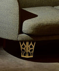 4 Pack Golden Iron Furniture Support Feet For Cabinet Sofa Bed And More Rust Resistant Hollow Out Design Legs for sofa