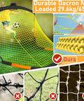 Kids Backyard Soccer Goal Net 5x3.6 Feet Two Set For Home Practice And Family Fun Weather Resistant And Easy Setup, side view