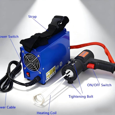 Handheld Electromagnetic Induction Bolt Heater Flameless Heating Kicks Nasty Rust Loose Without Any Sweat From Stuck Bolts And Bearings 1500 Watt Heavy Duty Garage Tool with heating coil and controls.
