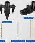 Floor Repair Kit With 50 Steel Screws And 5 Tools To Stop Squeaky Floors On Carpets And Hardwood components displayed